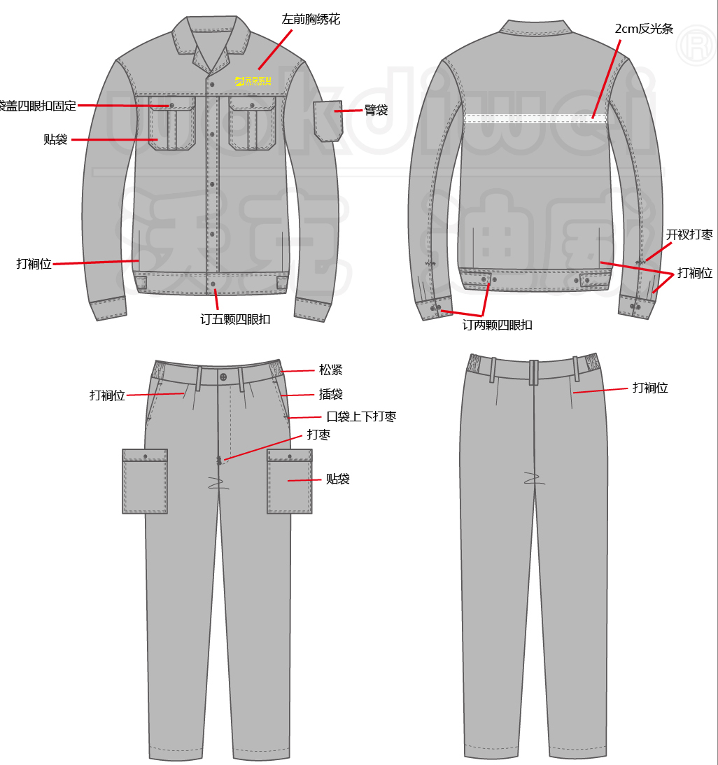 沃克迪威建筑工人工作服定制